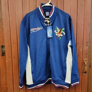 ED HARDY SPORT - Christian Audigier - ALL EMBROIDERED - TRACK JACKET - XL Blue